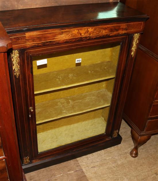 Victorian inlaid  rosewood pier cabinet